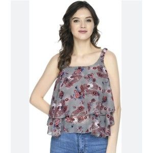 Loft Outlet Floral Sleeveless Blouse Size Small Women’s